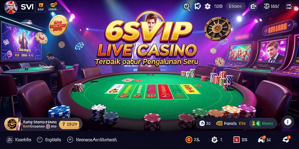 Gameplay Live Casino seru di 6SVIP dengan dealer profesional.