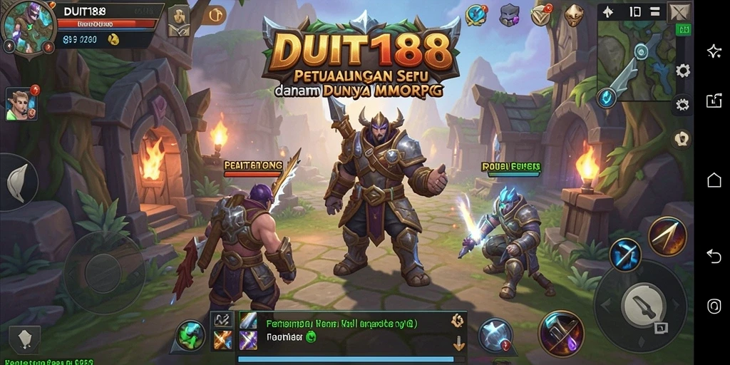 Tampilan utama gameplay DUIT188 yang penuh aksi dan petualangan.