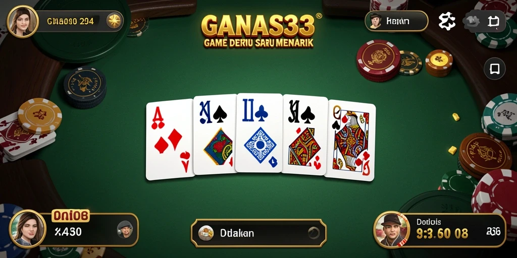 Tampilan gameplay seru di game Domino GANAS33.
