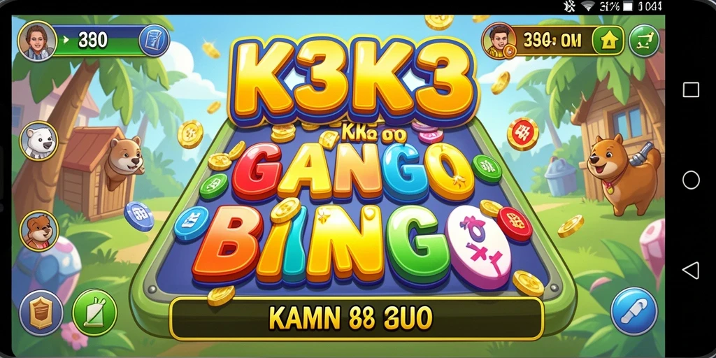 Tampilan gameplay seru dalam permainan Bingo K3K3.