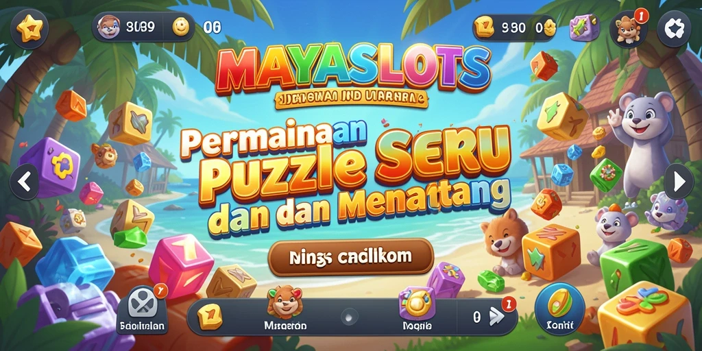 Screenshot gameplay MAYASLOTS menunjukkan keseruan puzzle yang menantang.