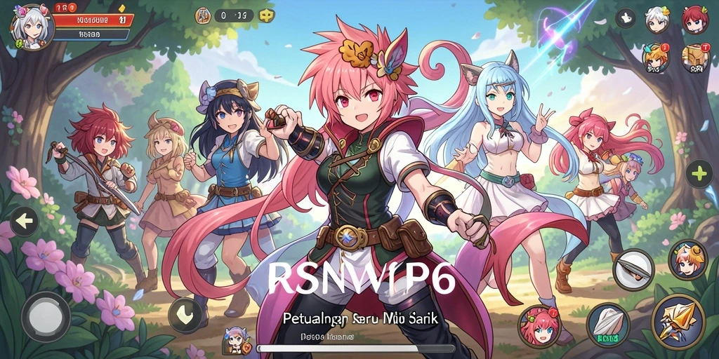 Gameplay RSNVIP6 dengan karakter anime yang menarik dan beragam.