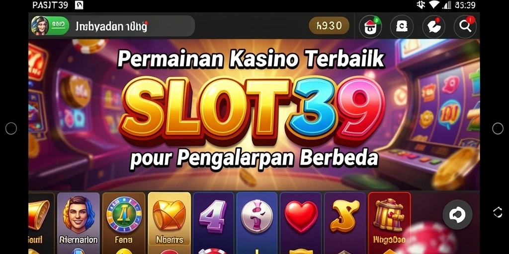 Gameplay menakjubkan SLOT39 dengan tema kasino yang menarik.