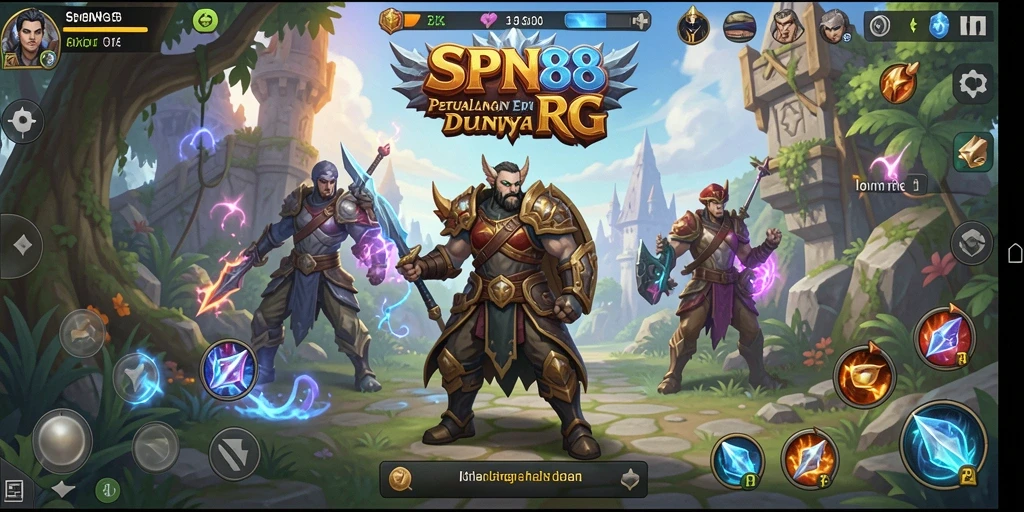 Tangkapan layar SPN88 memperlihatkan aksi pertarungan RPG yang mendebarkan.